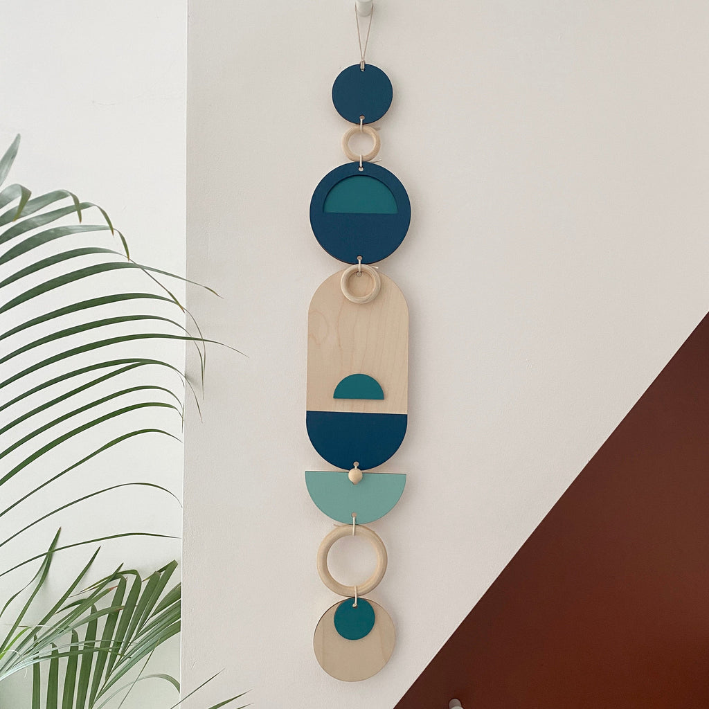 Medium Sunset Modern Art Wood Wall Hanging in Multiple Colours