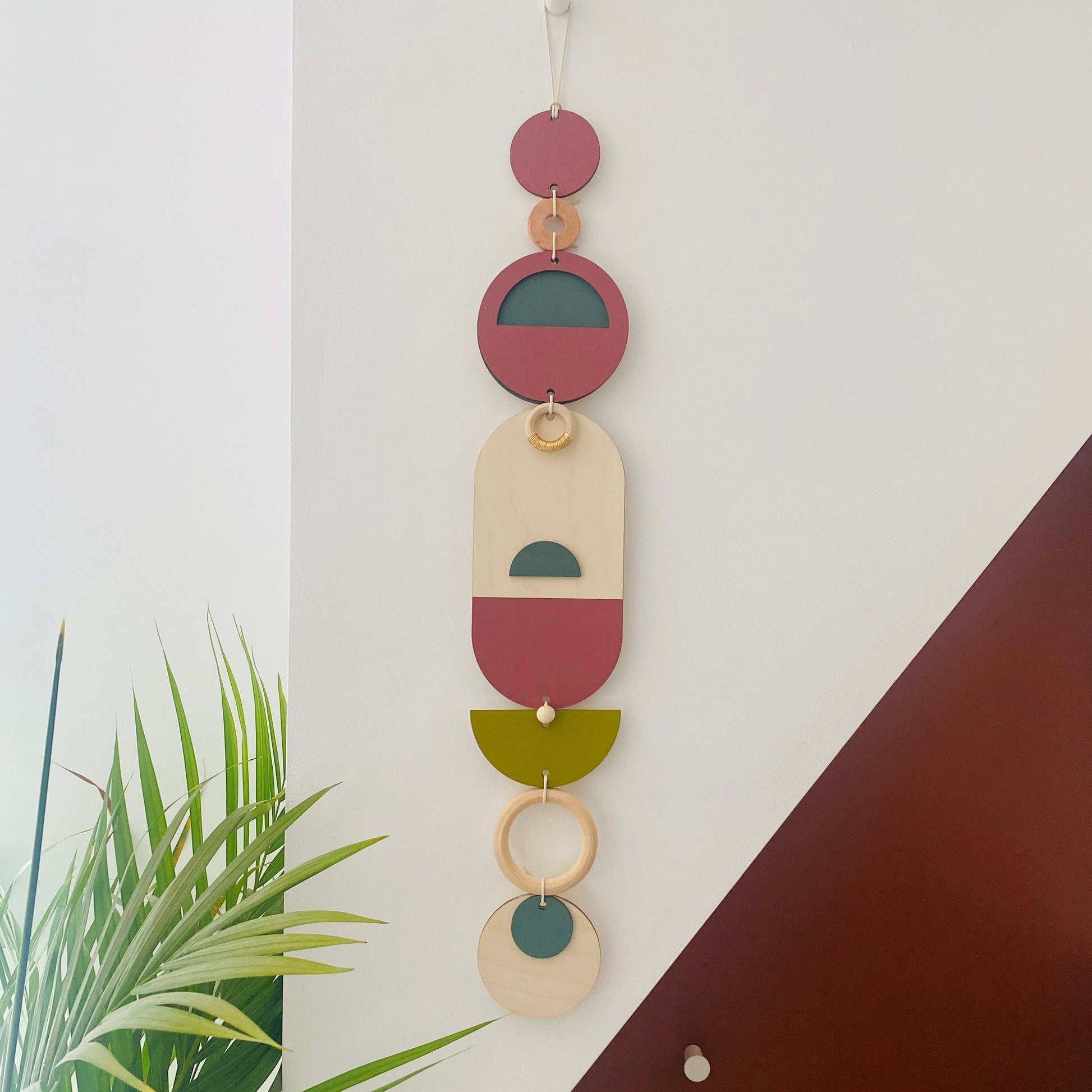 Modern Geometric Wall Art in Purple and Gold