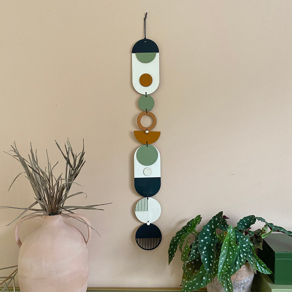 Geometric Wall Art Handmade Modern Wooden Hanging
