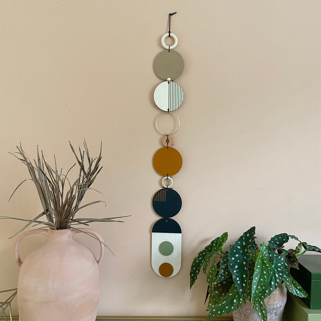 Geometric Wall Art Handmade Modern Wooden Hanging