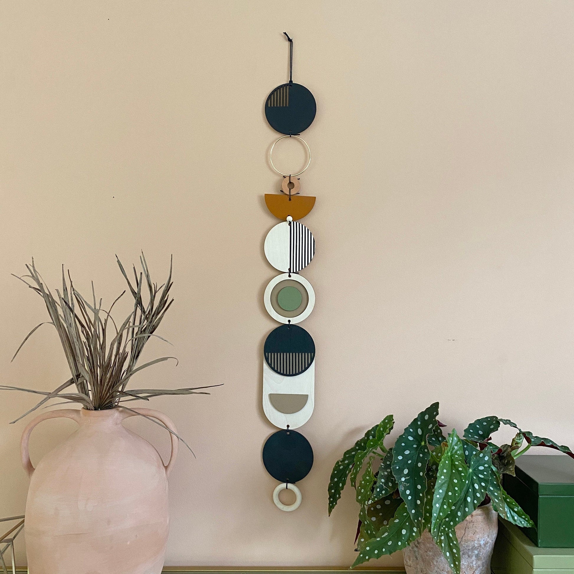 Geometric Wall Art Handmade Modern Wooden Hanging