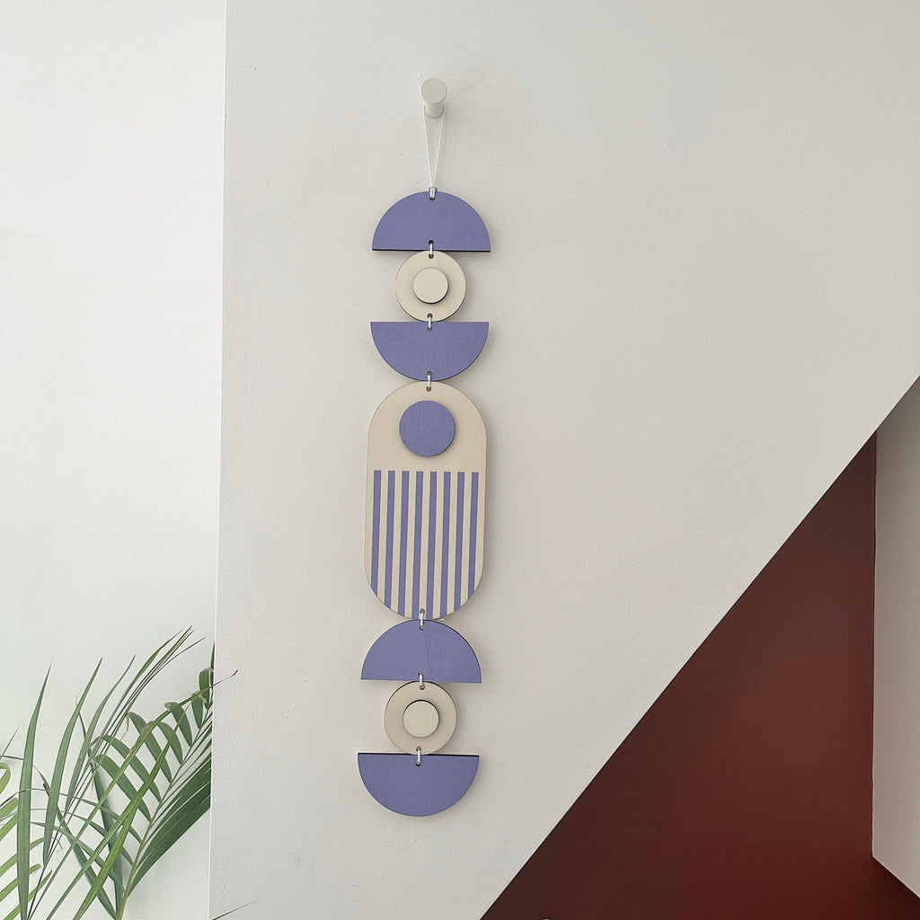 Bright Pastel Geometric Wall Hanging in Six Colours