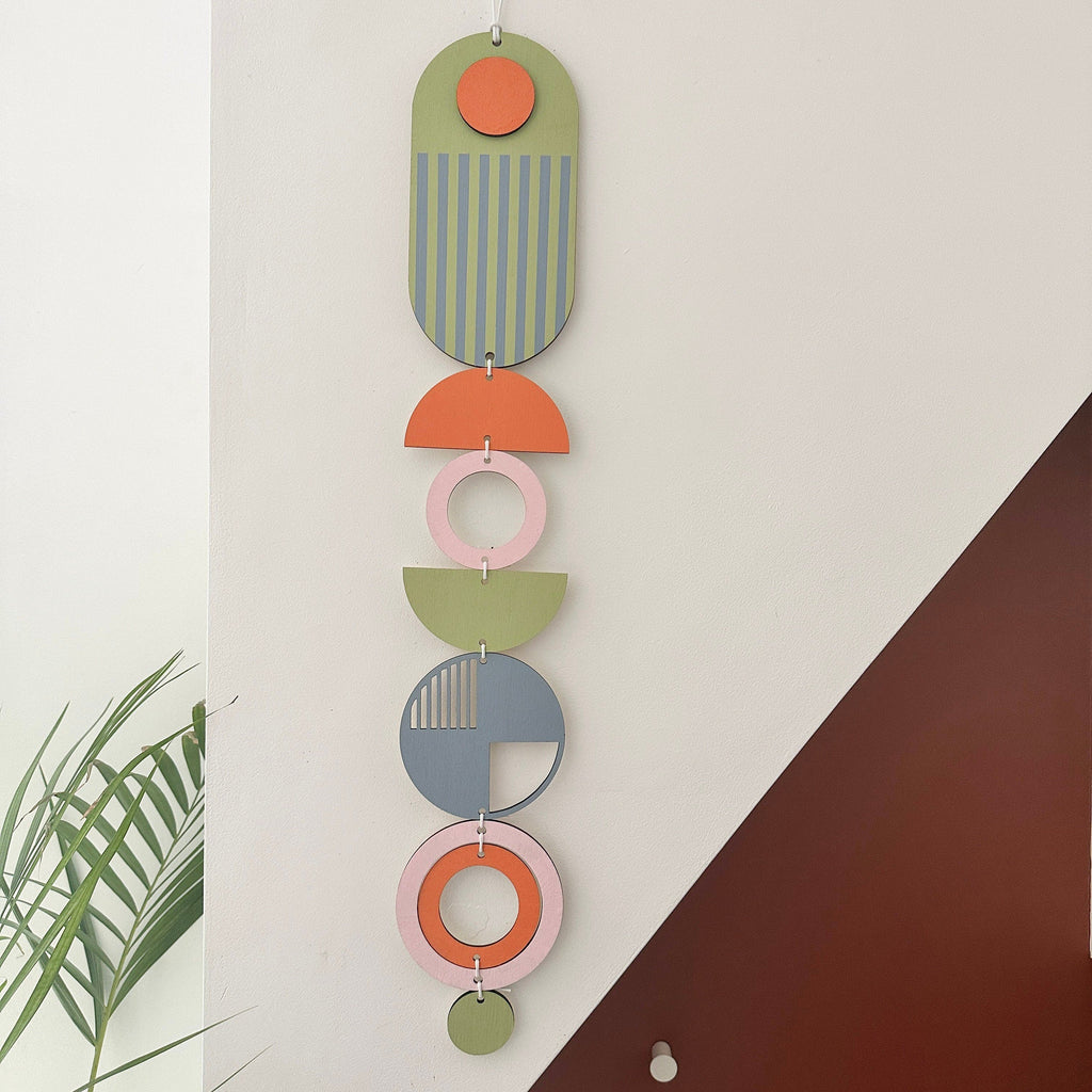 Handmade Geometric Wall Hanging in Bright Colours