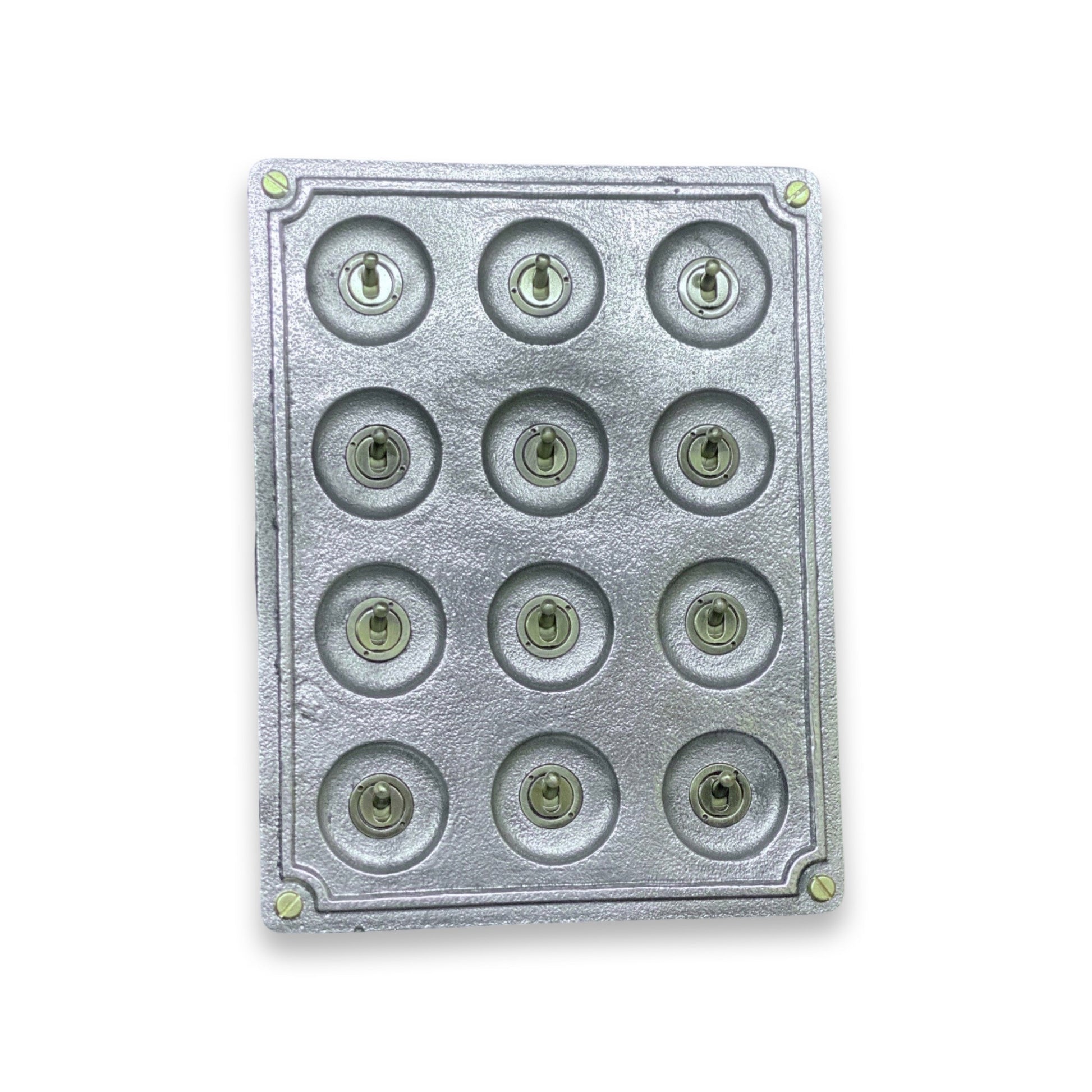 12 Gang 2 Way Vintage Industrial Cast Metal Light Switch