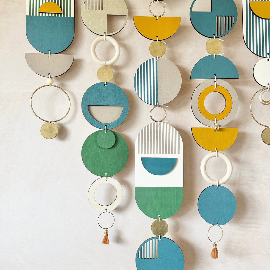 Geometric Wall Art Sculpture in Bauhaus Style
