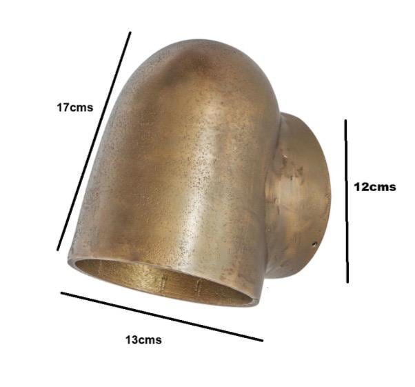 Antique Brass Mast Down Light Wall Sconce