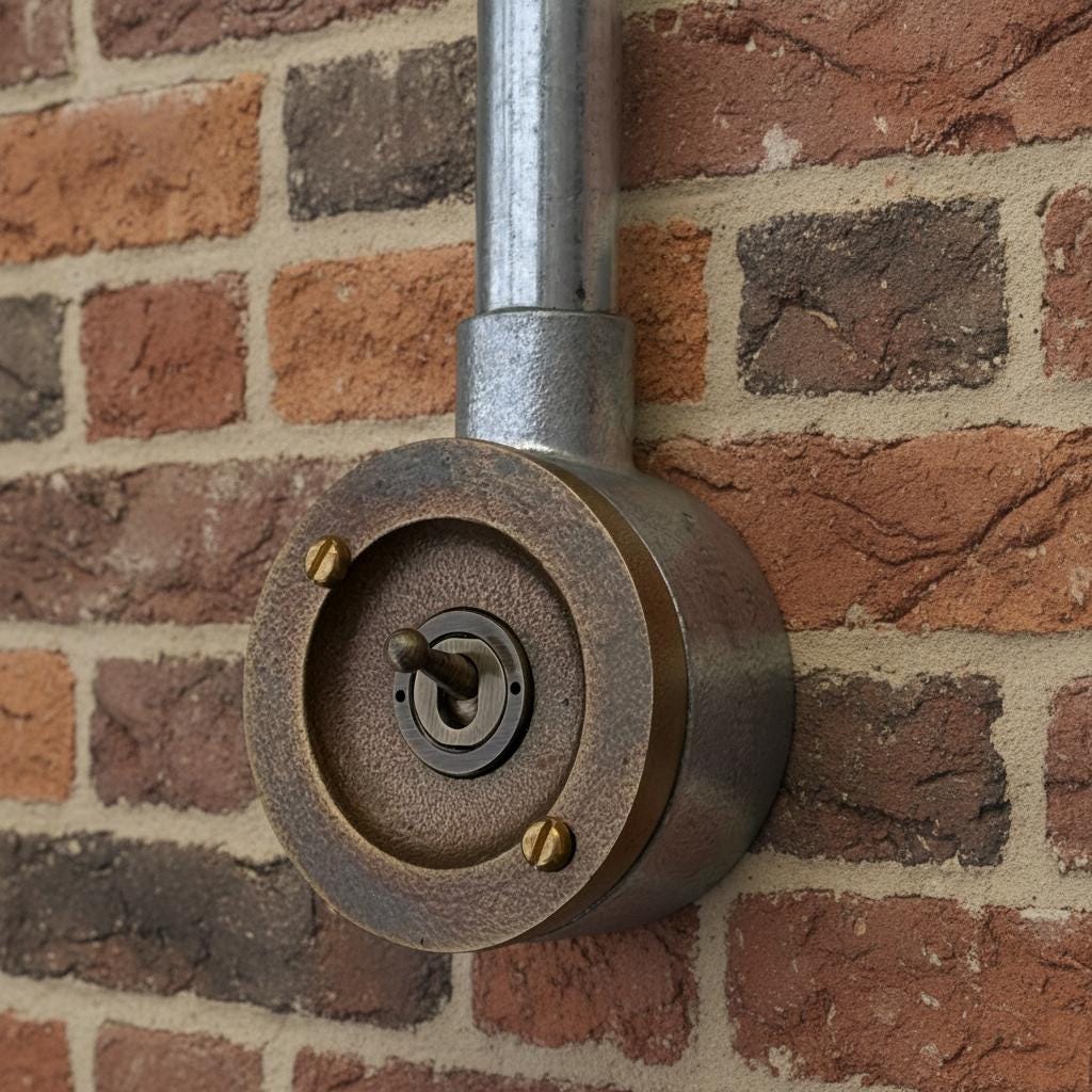 Single Gang Bronze Conduit Metal Light Switch Industrial 2 Way