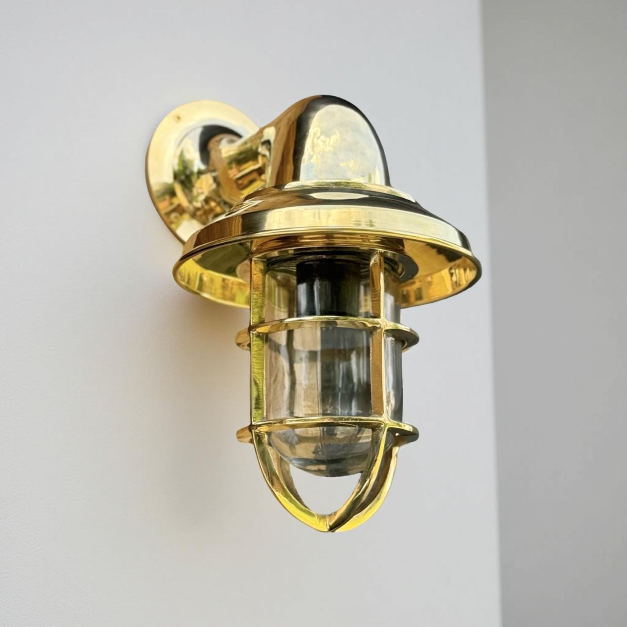 Solid Brass Bulkhead Wall Light for Outdoor and Bathroom