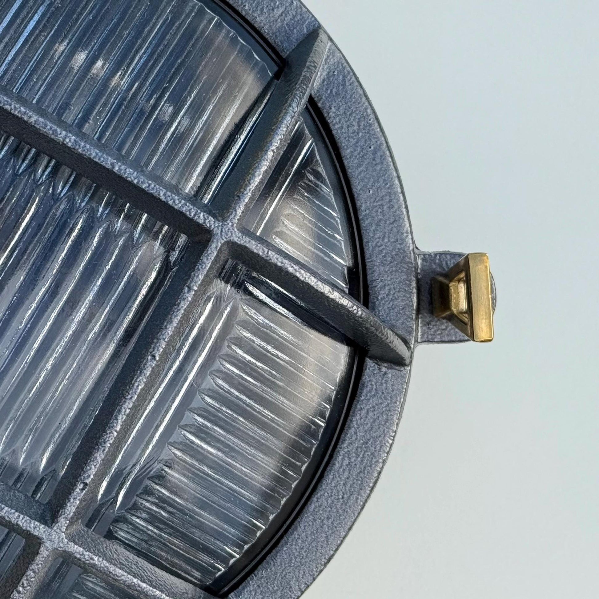 Cast Pewter Caged Nautical Bulkhead Wall Light