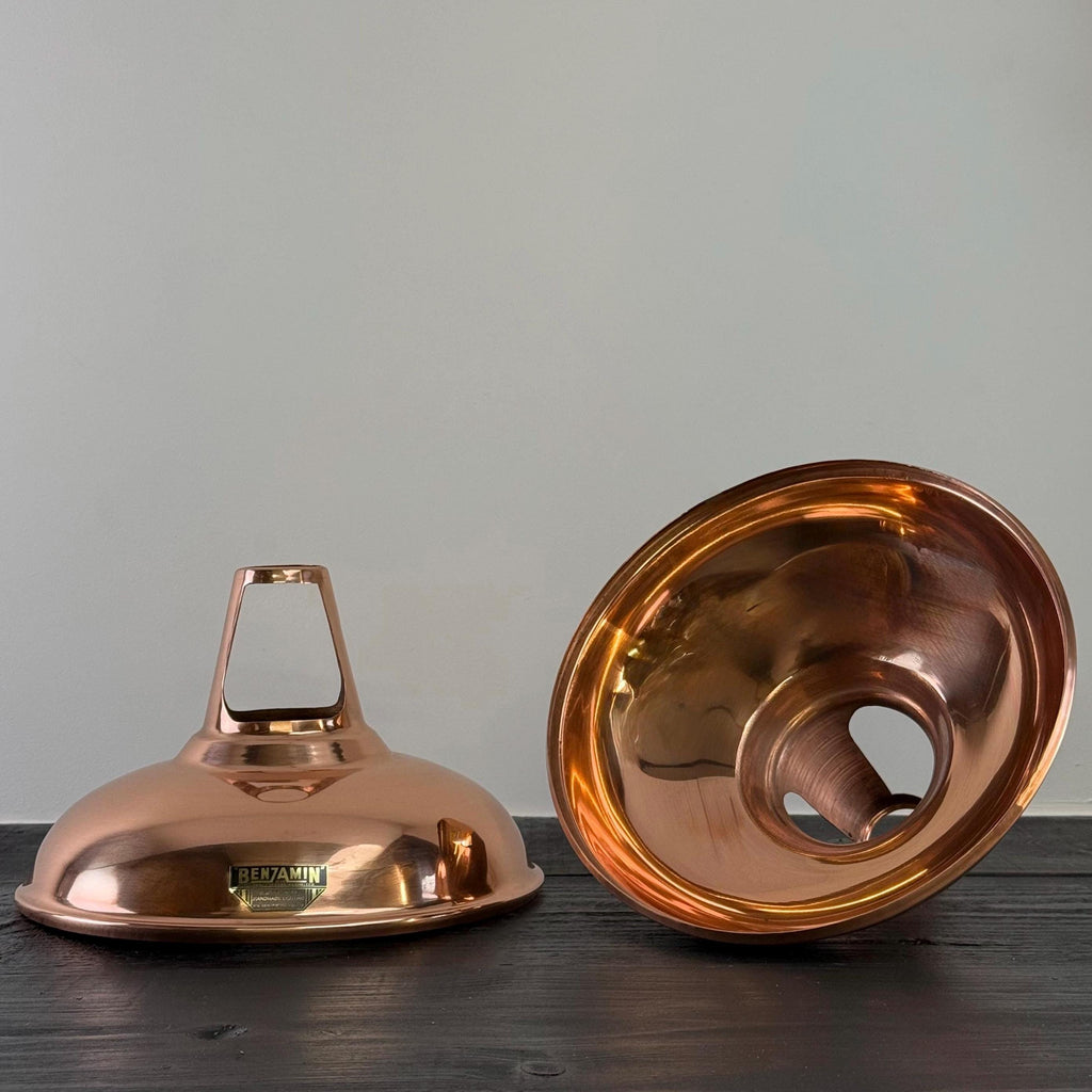 Cawston XL Solid Copper Slotted Pendant Light 14 Inch