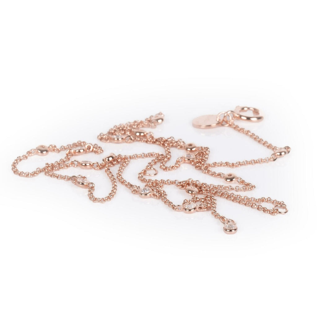 Sterling Silver Zircon Choker by MyaMoon - Elegant & Extendable 42cm Chain by MyaMoon at www.brixbailey.com