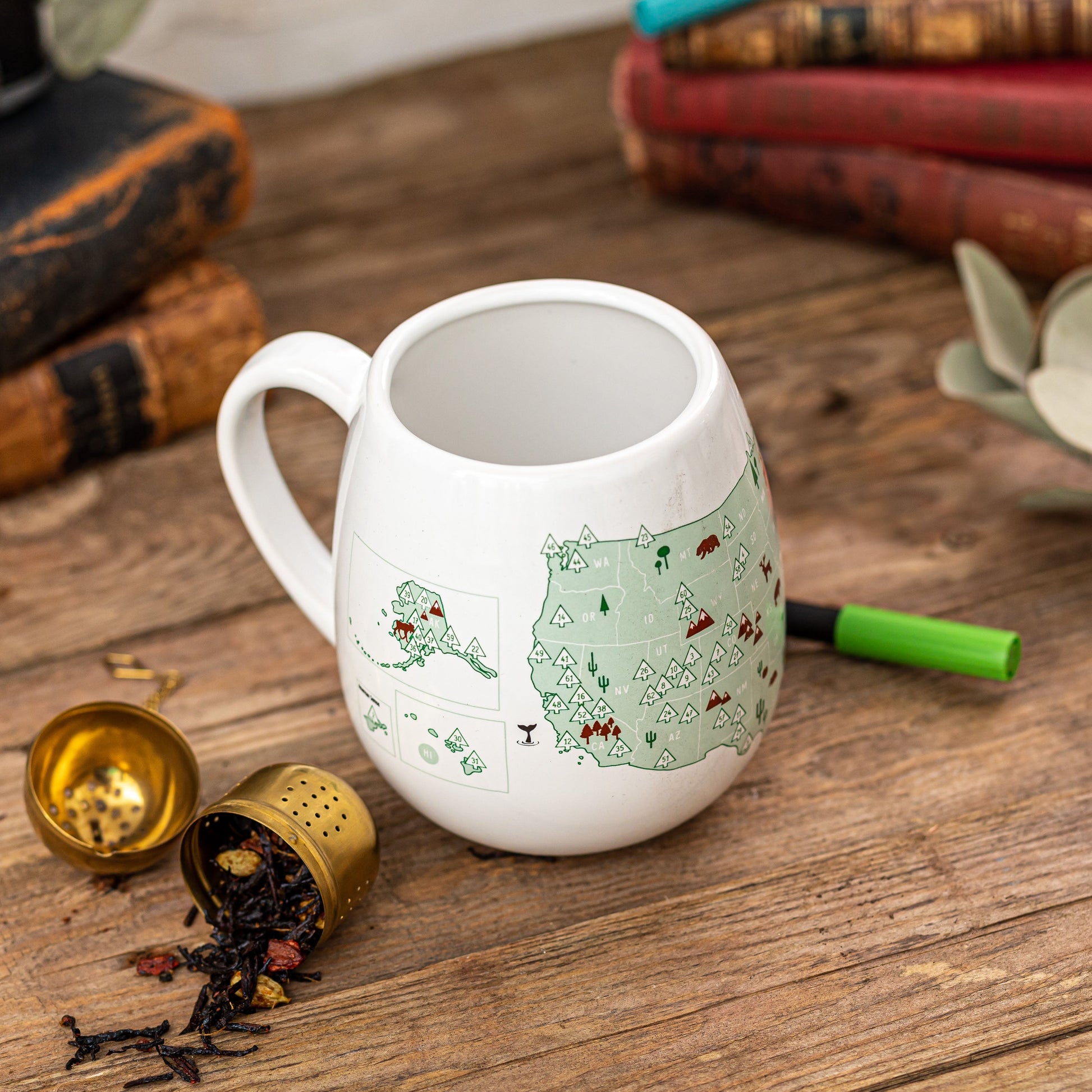 US National Parks Mug with Interactive Map