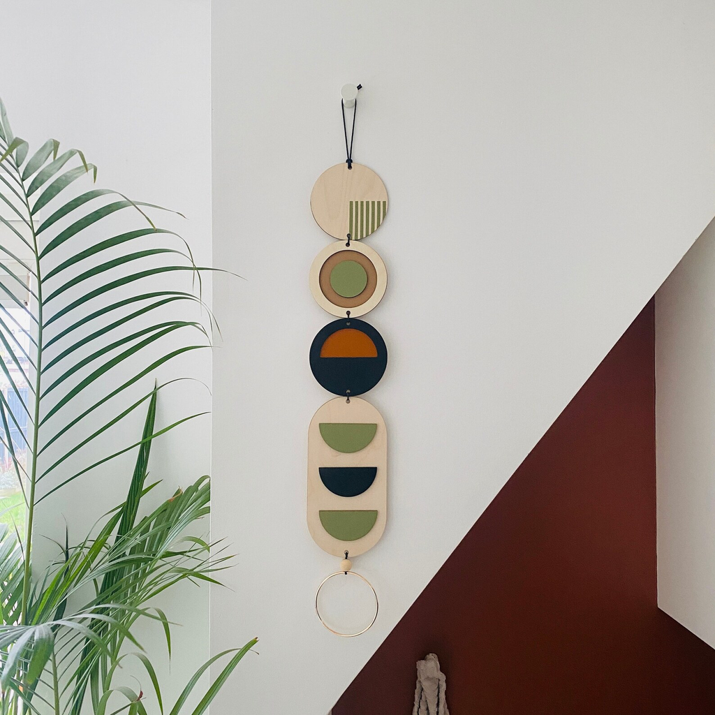 Modern Art Fusion Wooden Wall Hanging Medium