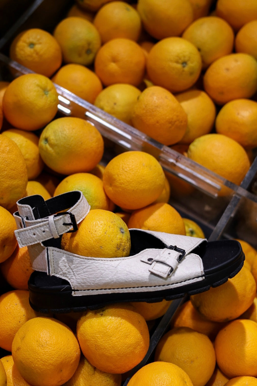TOKU Vegan Athens Sandals - Eco-Friendly Pineapple Leather by Piibe Tomp by Omaking at www.brixbailey.com