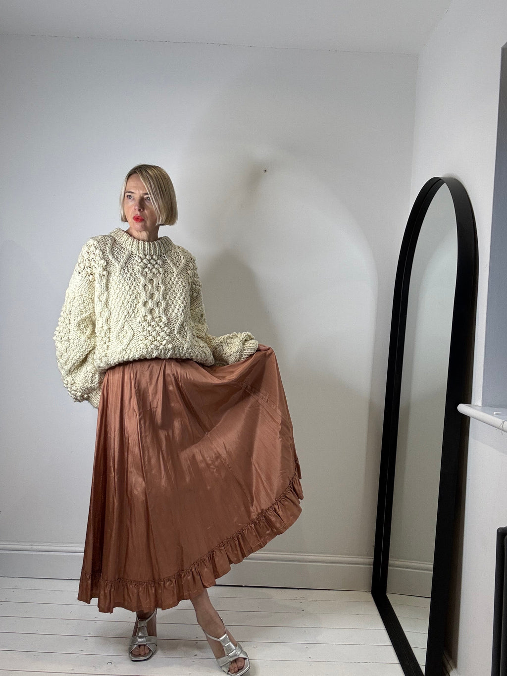 Vintage Handmade Lingerie Slip Skirt