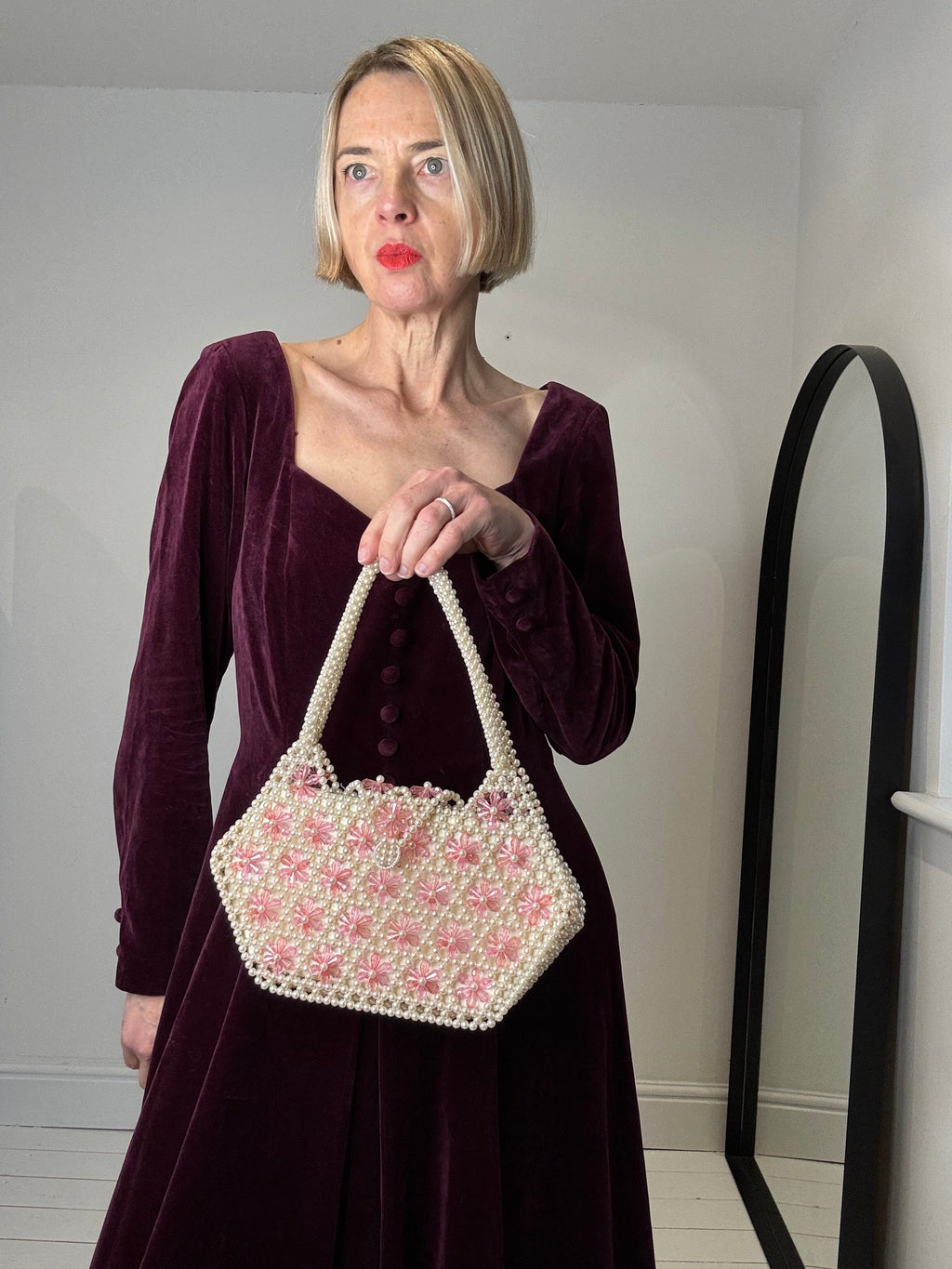 3D Flower Bead Bag
