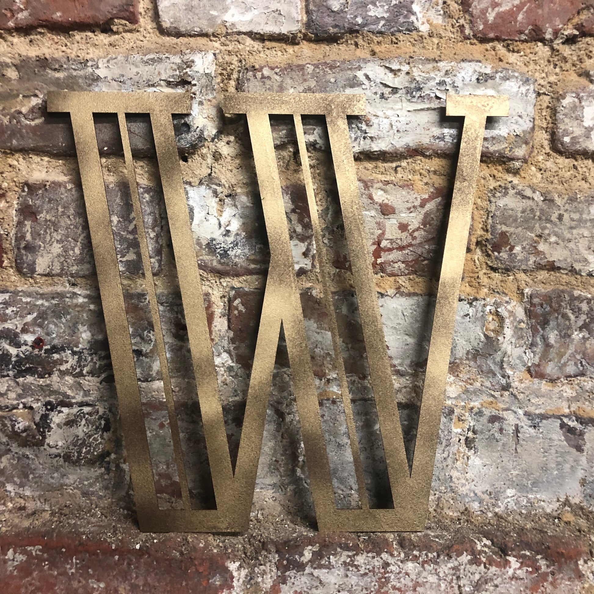 Gold Distressed Art Deco Metal Letters and Numbers 5 inch or 12 inch