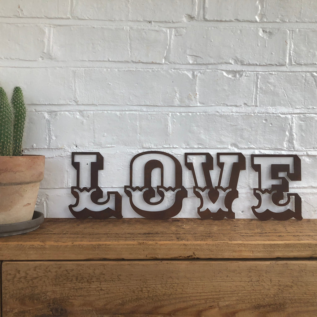 Rusty 5 Inch Carnival Metal Letters A to Z