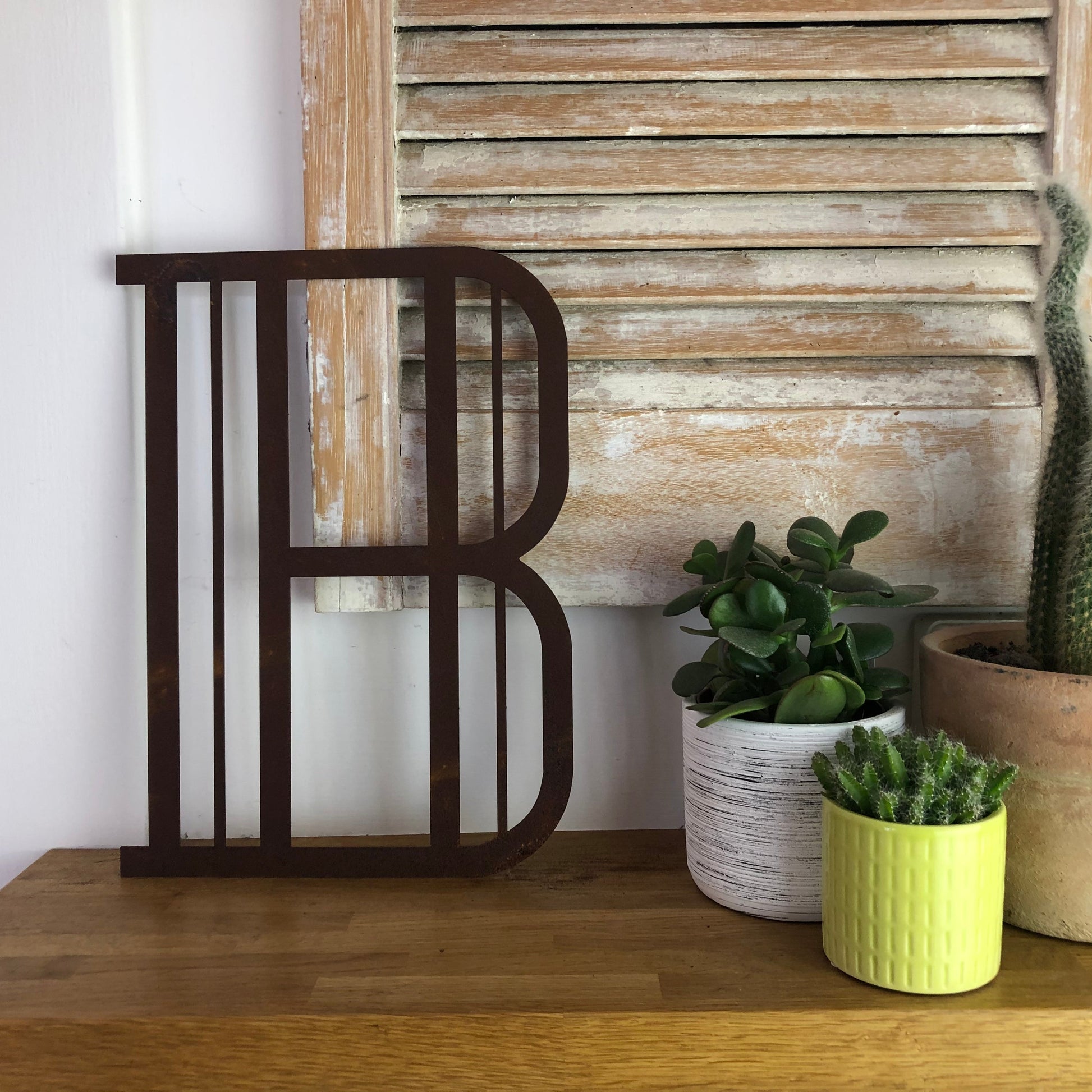 Rusty Metal Art Deco Lettering A-Z 0-9 in 5 inch or 12 inch