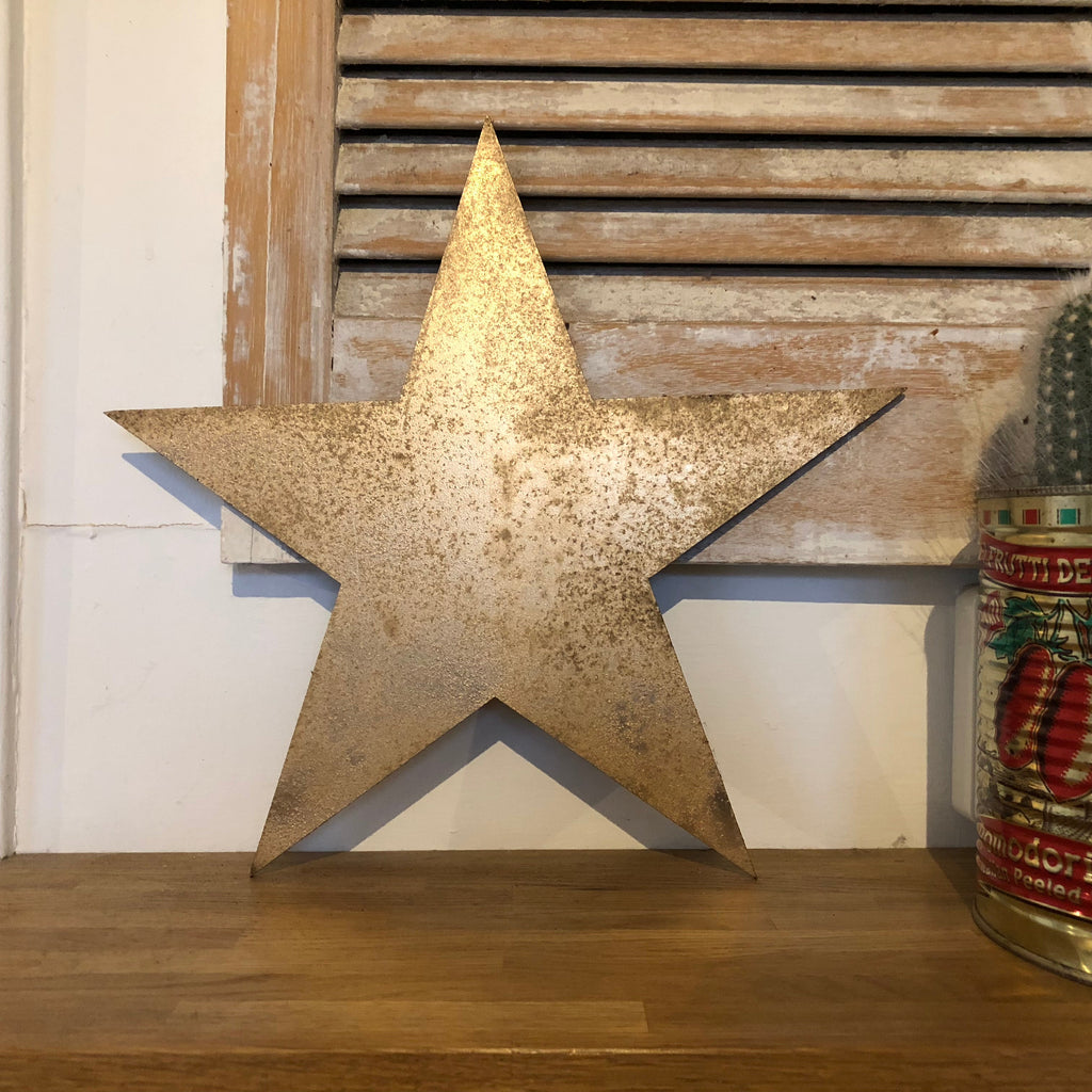 Distressed Gold Metal Letters A-Z 0-9 in 5 inch or 12 inch