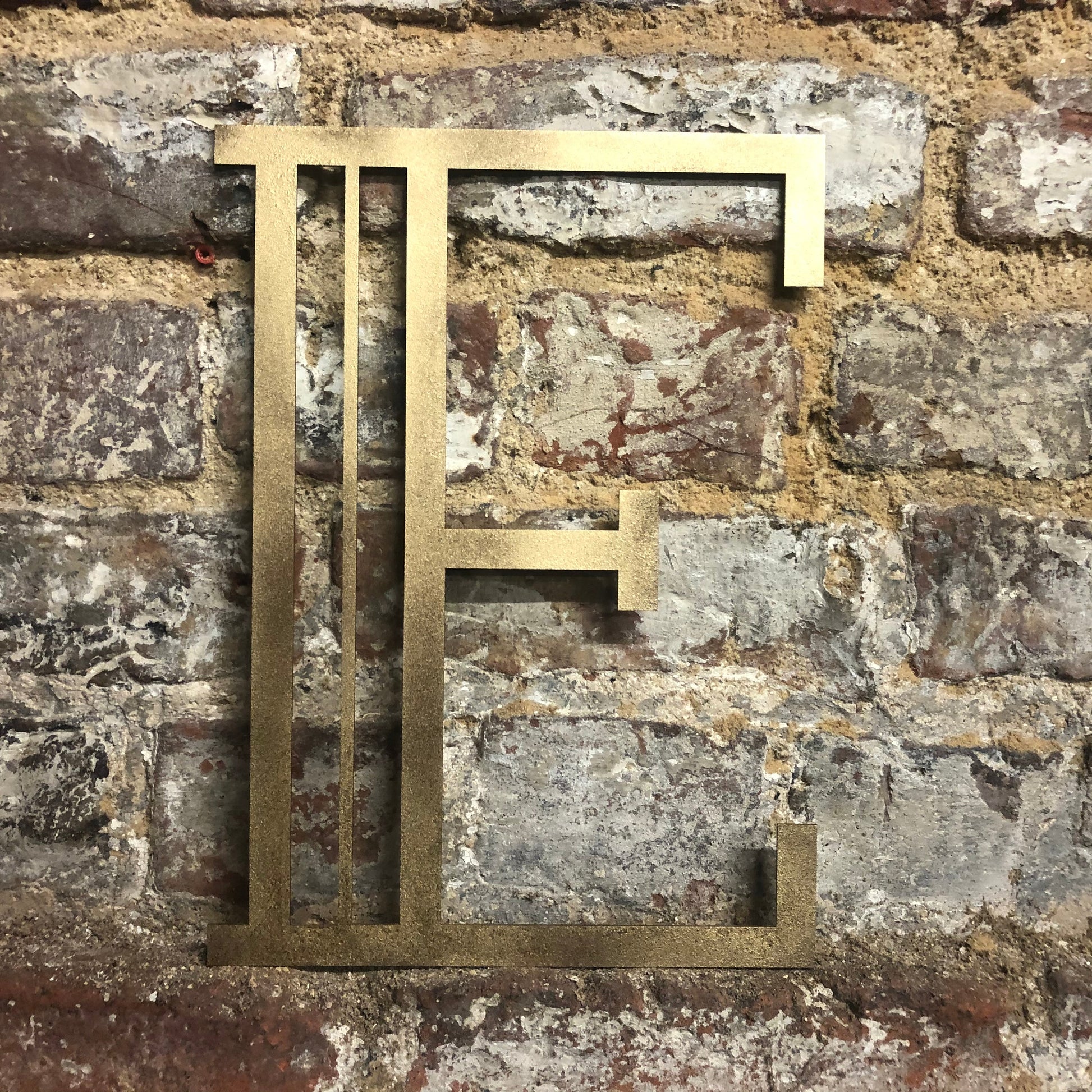 Gold Distressed Art Deco Metal Letters and Numbers 5 inch or 12 inch