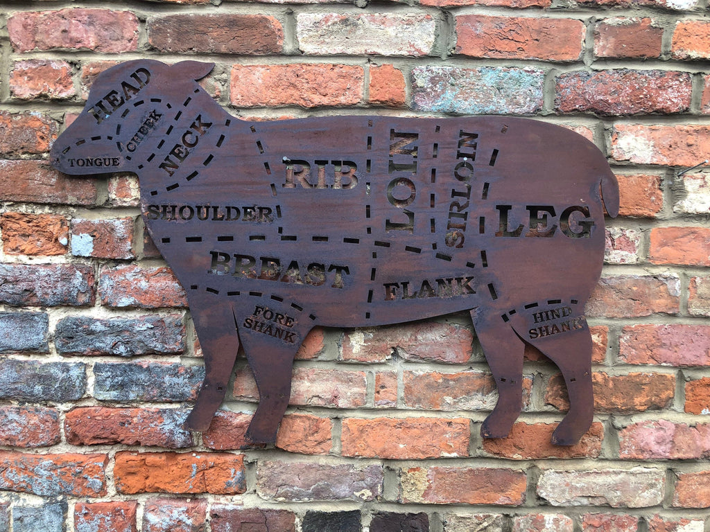 Rusty Metal Lamb Wall Decoration