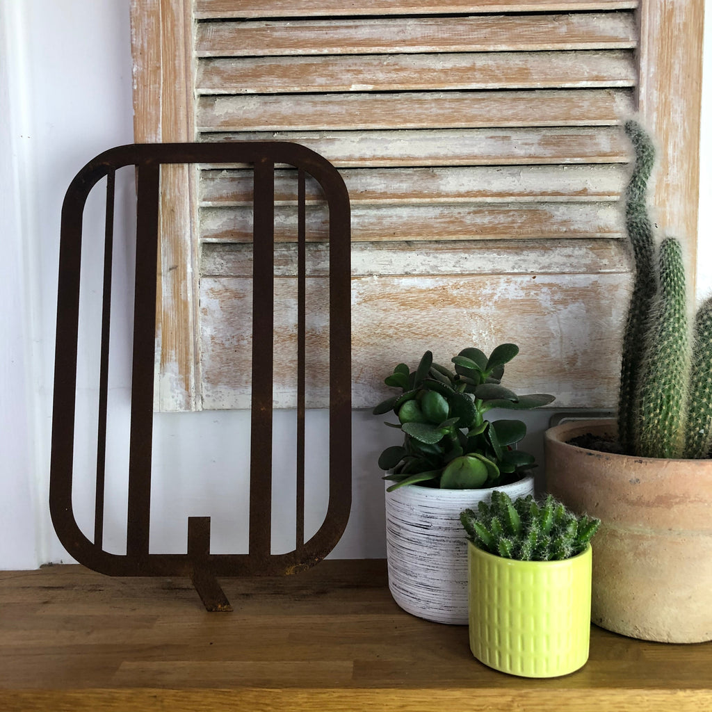 Rusty Metal Art Deco Lettering A-Z 0-9 in 5 inch or 12 inch