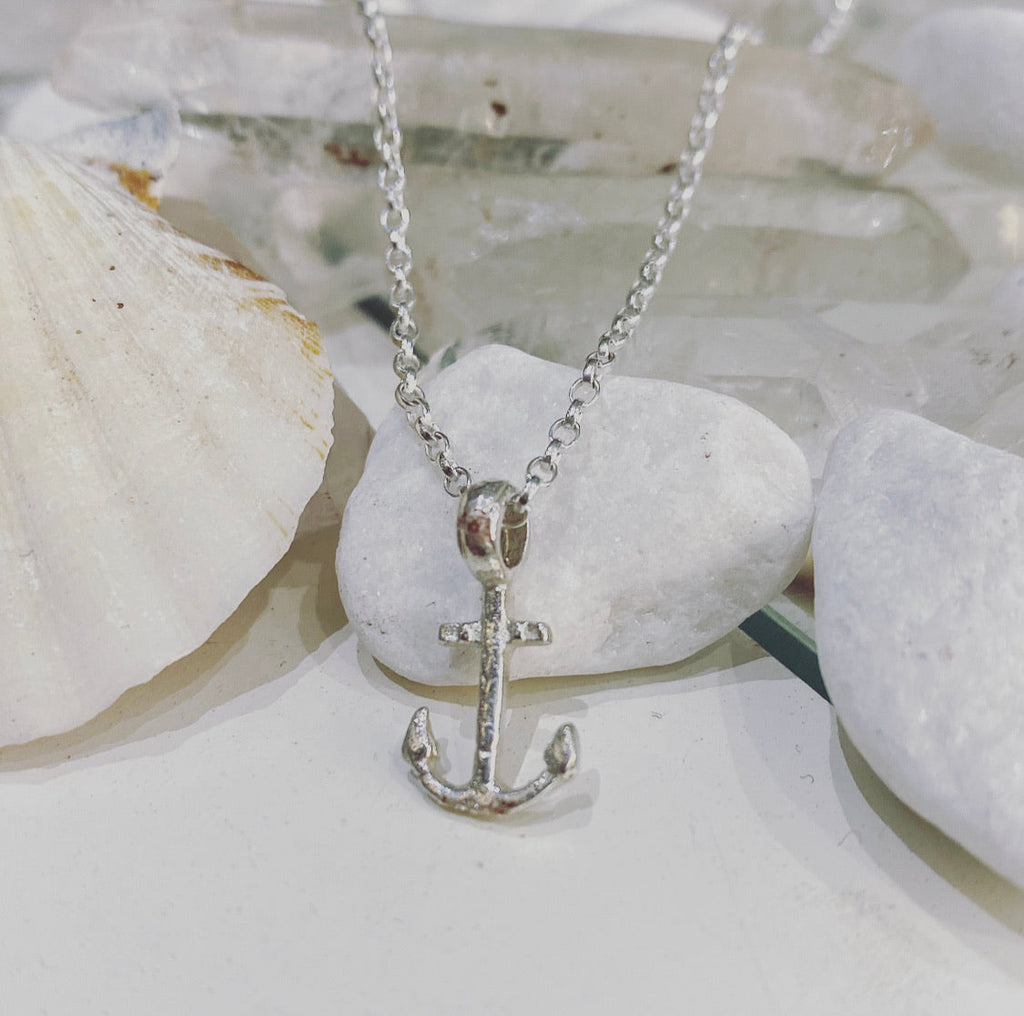 Sterling Silver Mini Anchor Necklace