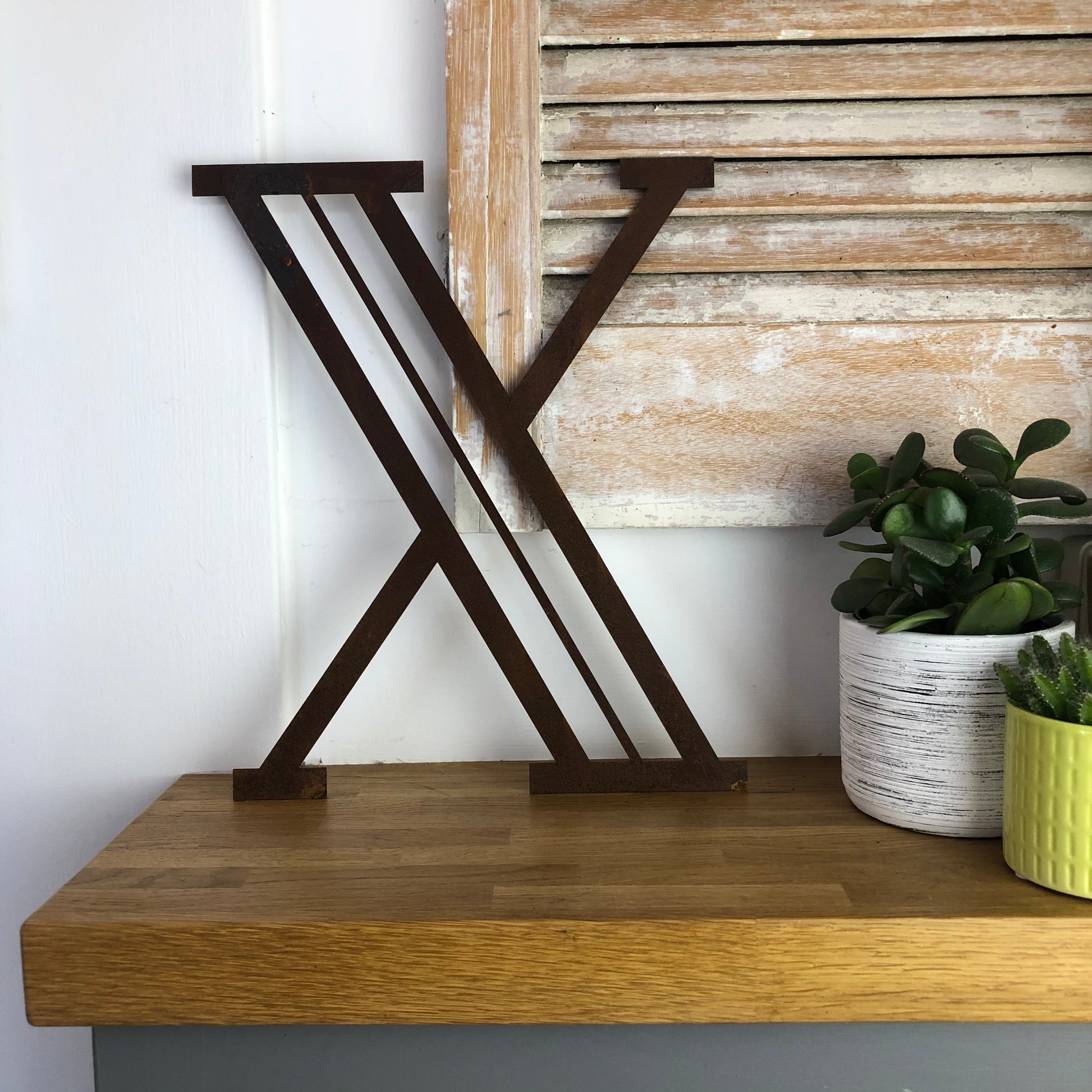 Rusty Metal Art Deco Lettering A-Z 0-9 in 5 inch or 12 inch
