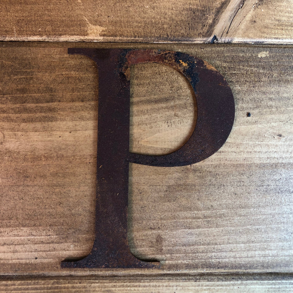 5 Inch Rusty Metal Alphabet Letters and Numbers A-Z 0-9