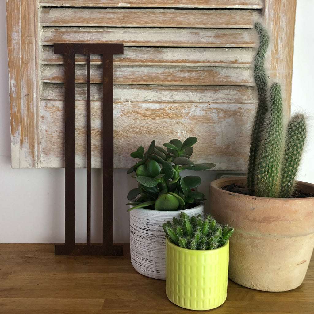 Rusty Metal Art Deco Lettering A-Z 0-9 in 5 inch or 12 inch