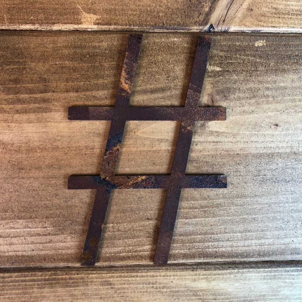 5 Inch Rusty Metal Alphabet Letters and Numbers A-Z 0-9