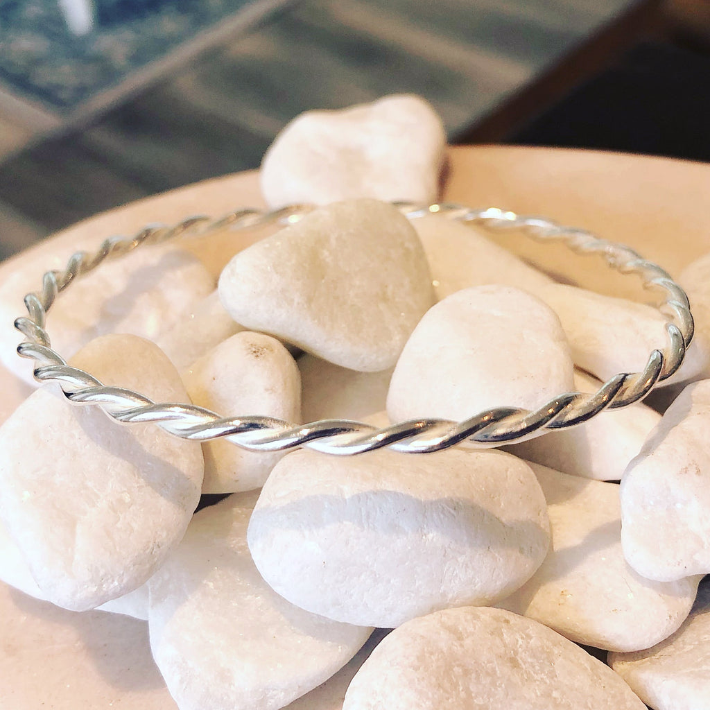Sterling Silver Twisted Bangles