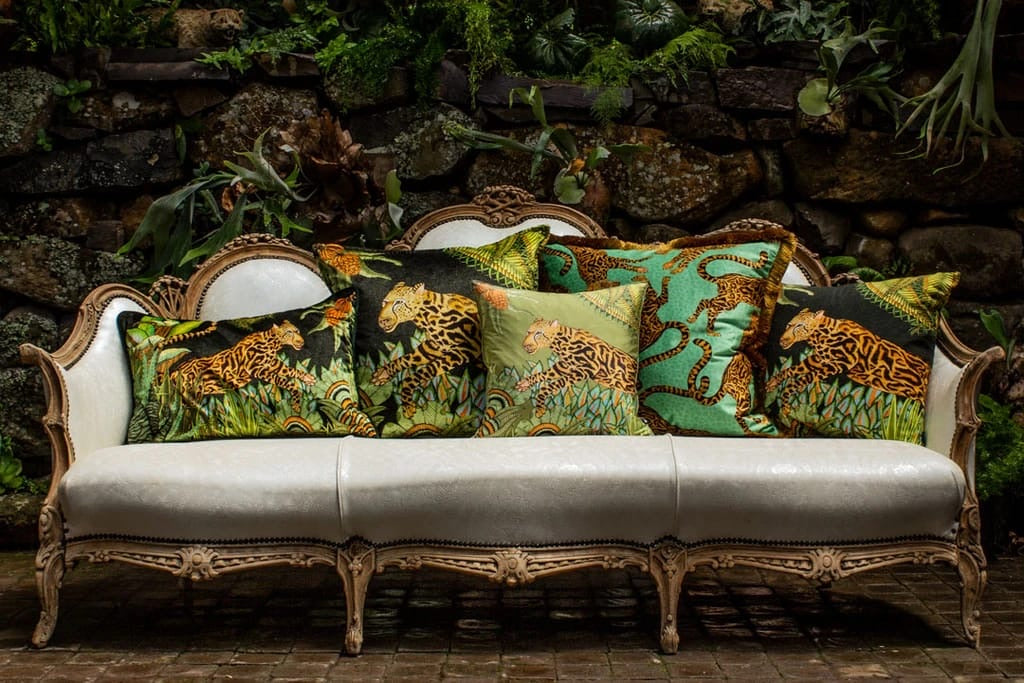 Cheetah Kings Forest Delta Silk Cushion Cover 40cm