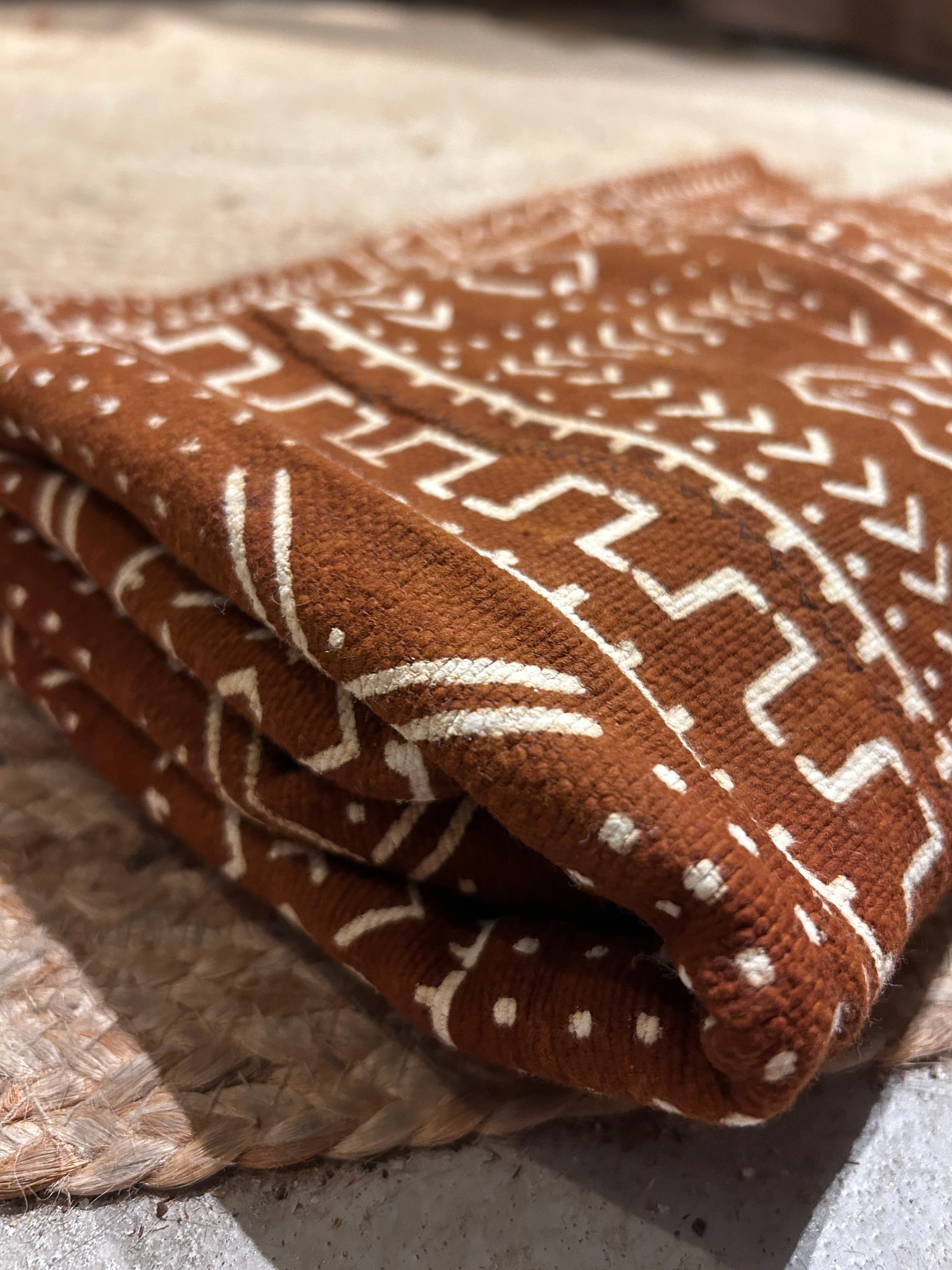 Handwoven Mud Cloth Throw 160cm x 100cm