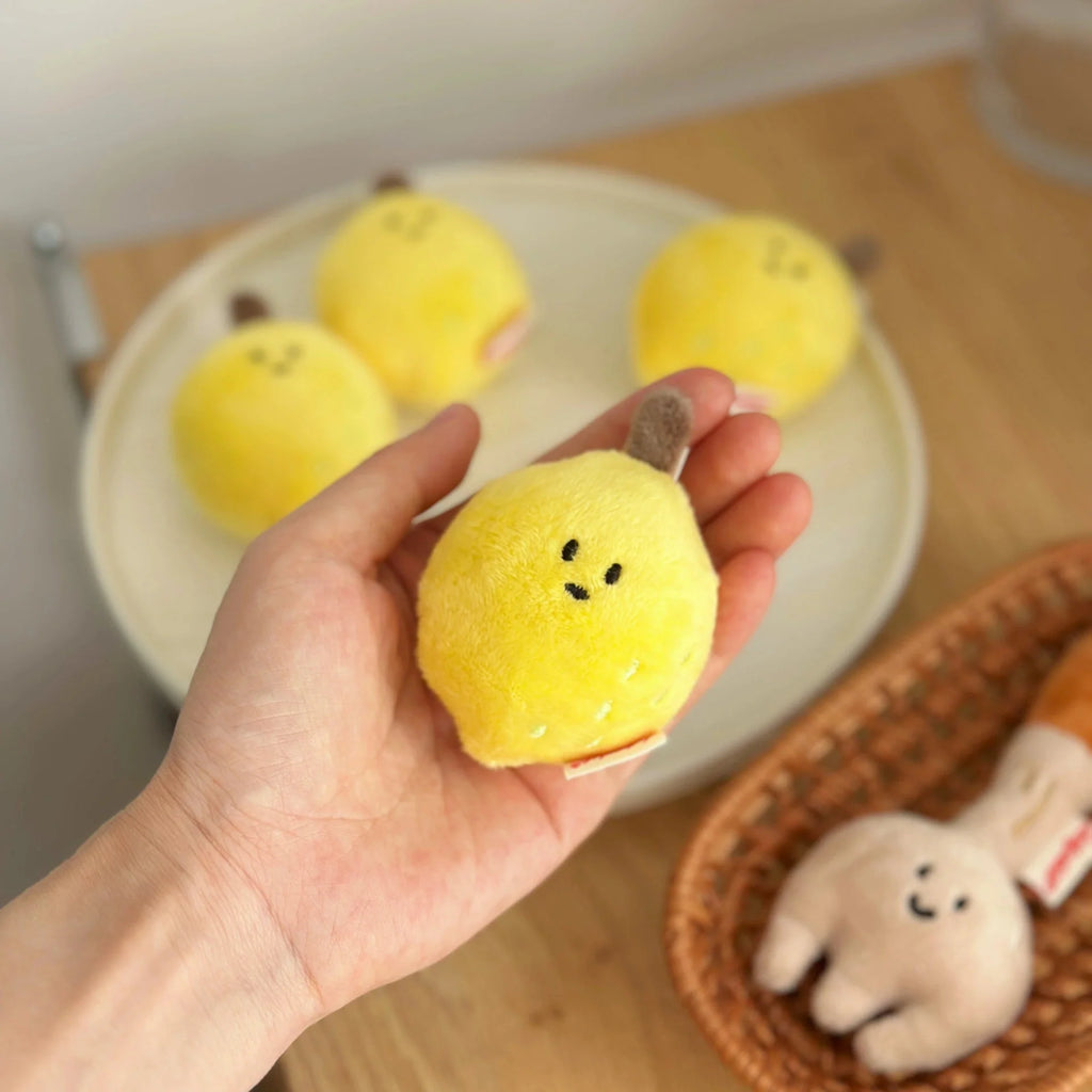 Lemon Plush Bag Charm in Vibrant Yellow