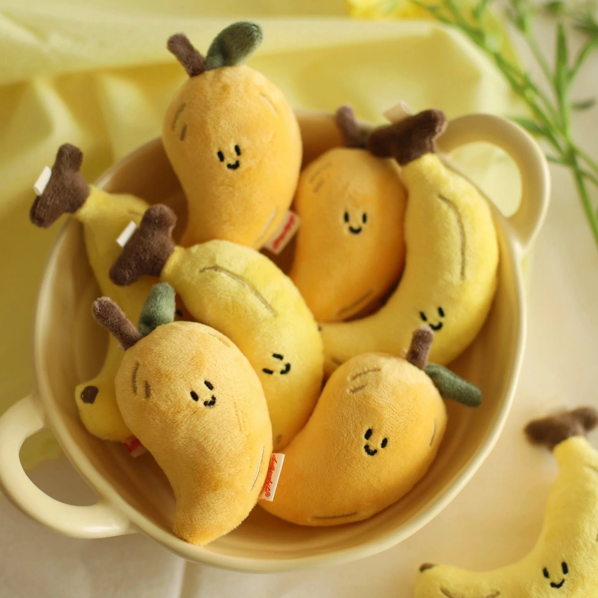 Mango Plush Bag Charm in Vibrant Yellow