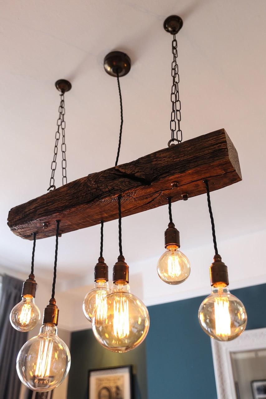 Oak Beam Chandelier Bespoke Made to Order