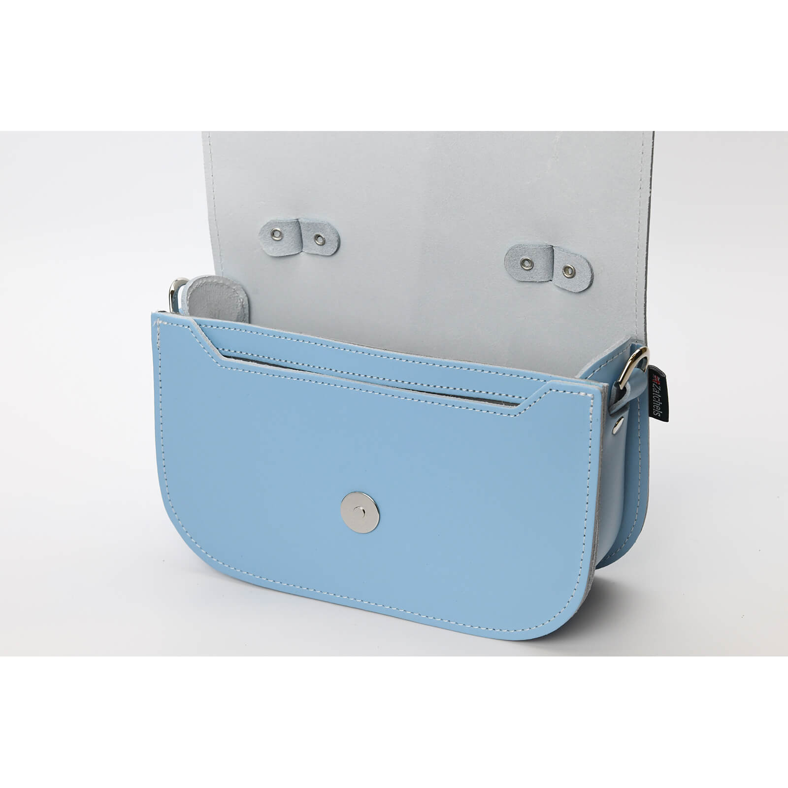 Aura Handmade Leather Bag in Baby Blue