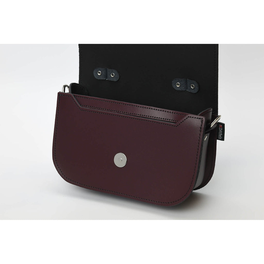 Aura Handmade Leather Bag in Marsala Red
