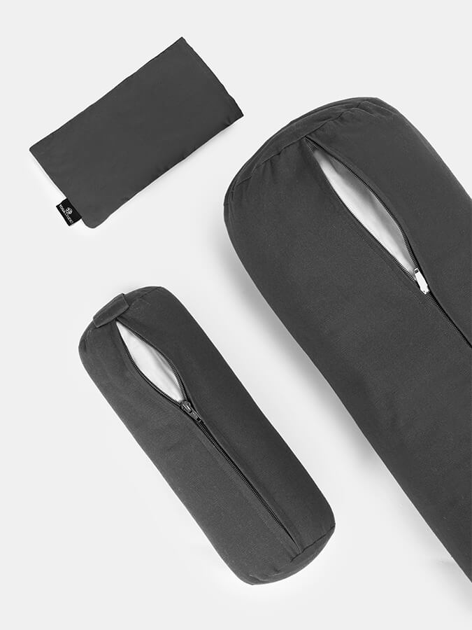 Organic Meditation Bolster and Eye Pillow Set for Yoga and Relaxation