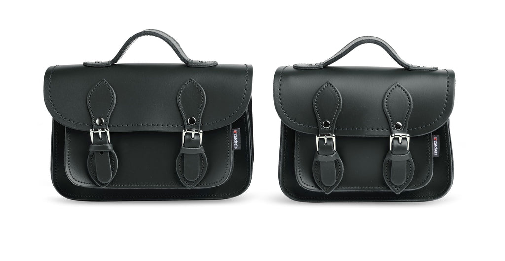 Handmade Leather Micro Satchel in Ivy Green