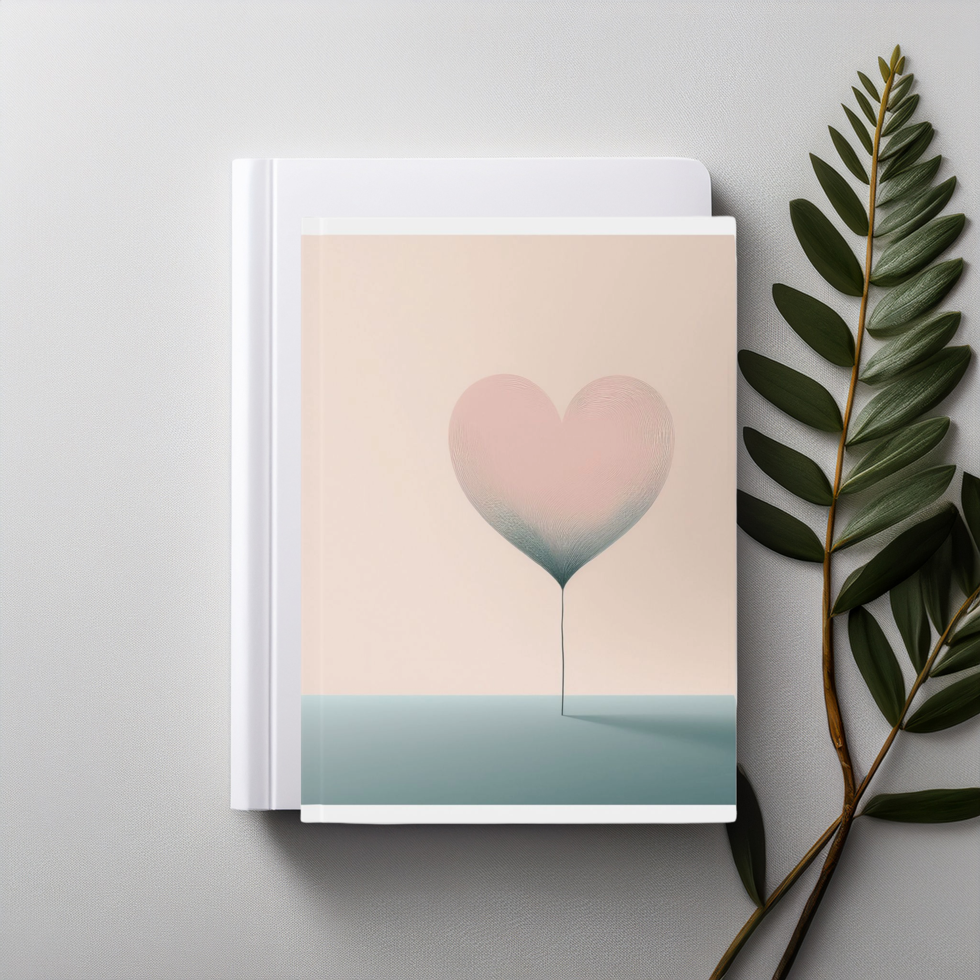 Minimalist Heart Journal with Hardback Cover and Choice of Page Styles