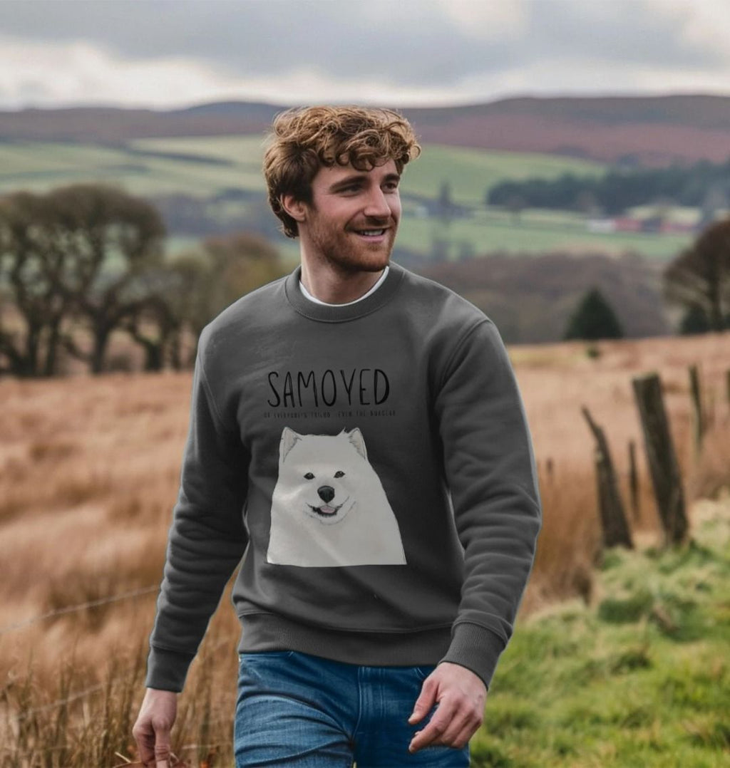 Samoyed Crewneck Sweatshirt Warm Fluffy and Rather Suspicious