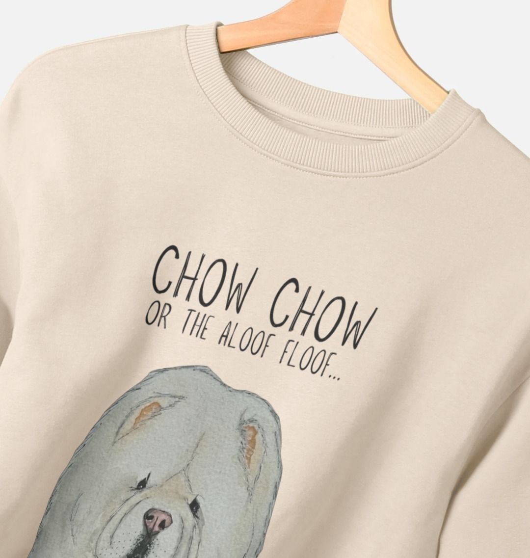Cream Chow Chow Women's Oversized Sweatshirt