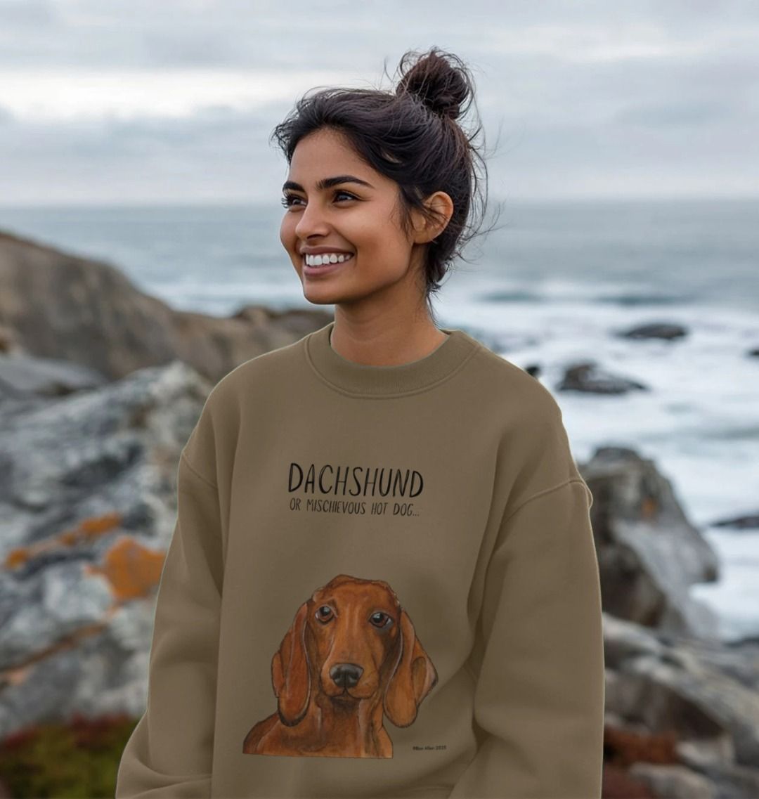 Dachshund Oversized Sweatshirt in Organic Cotton