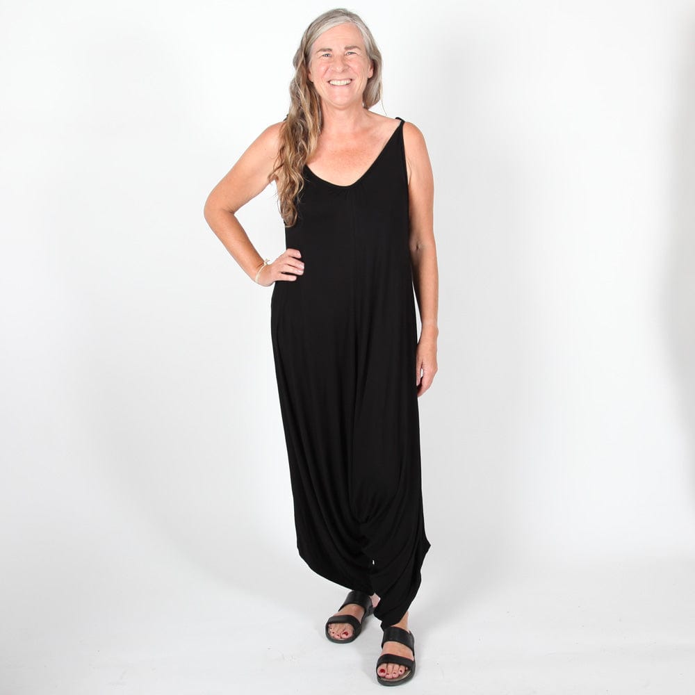 Harem Jumpsuit in Black, Green and Red
