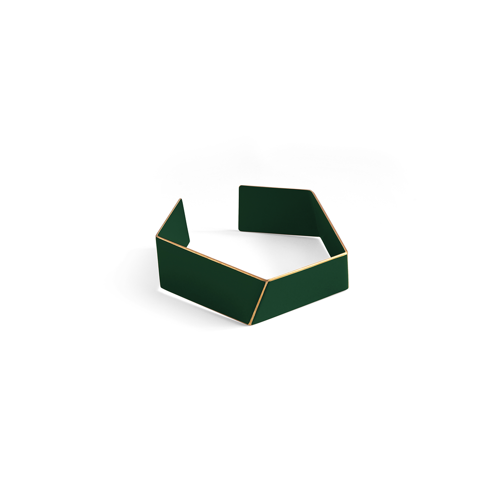 Handcrafted Folded Bracelet by Lisa Kroeber – Powder-Coated Brass by Lisa Kroeber Jewellery at www.brixbailey.com