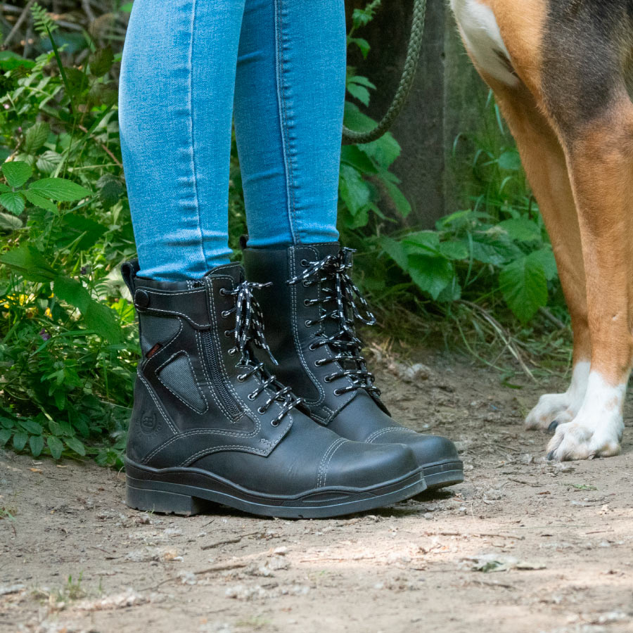 Kentucky Storm Waterproof Jodhpur Boots in Black