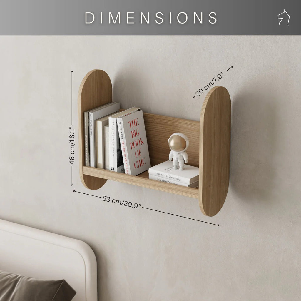 playful kids wooden bookshelf in a sunny playroom with colorful books and toys on display